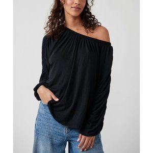 NWT FREE PEOPLE Care FP Serenade Tee / Black Size XS